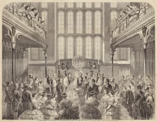 La cérémonie de mariage de la princesse royale et du prince Frédéric-Guillaume de Prusse, dans la chapelle